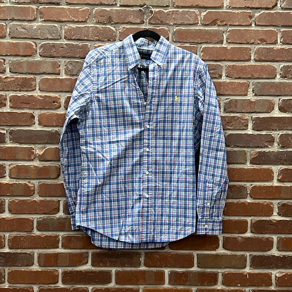 Multi-Colored Plaid Long Sleeved Button Down - image 1